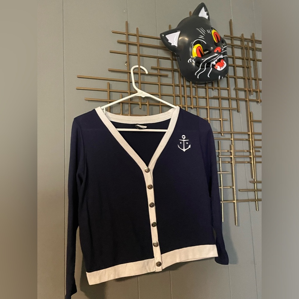 Rock Steady Anchor cropped cardigan
